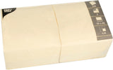 Servetten, 3-laags 1/4-vouw 33 Cm X 33 Cm Crème Voor elk feest en feest. Hoeveelheid: 250 stuks