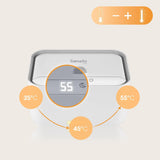 Lionelo BABYBLISS 20W Warmer voor vochtige doekjes en kleine handdoekjes, 20W voor baby's, ingebouwd nachtlampje, 3 warmtestanden, touchpanel, houdt de doekjes vochtig