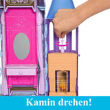 Mattel Disney Frozen - Kasteel Arendelle poppenhuis (60 cm+) met Elsa pop, 4 speeltuinen en 15 Disney Frozen II meubels en accessoires, HLW61