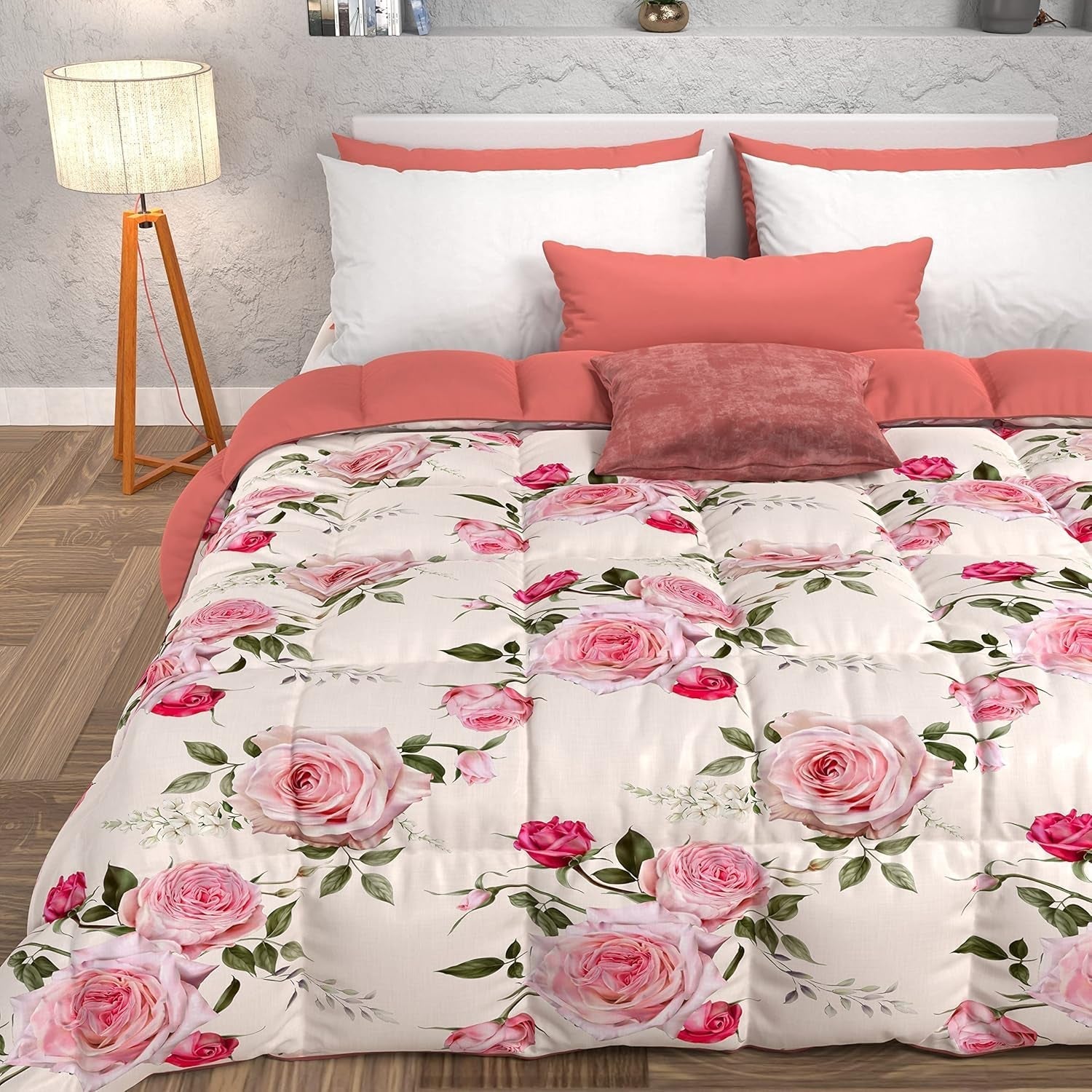 PETTI Artigiani Italiani - Winterquilt, Winterquilt, Eenvoudige quilt, Dubbelzijdig, Monocolor en digitaal printen, 100% hypoallergene microvezel, Made in Italy