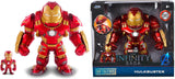 Jada Toys Marvel Figuur Hulkbuster & Ironman, Open en Gesloten Helm, Verzamelfiguren, Set, Gegoten, Rood, Grootte: 6 inch Hulkbuster & 2 inch Ironman Actiefiguren Naty Shop