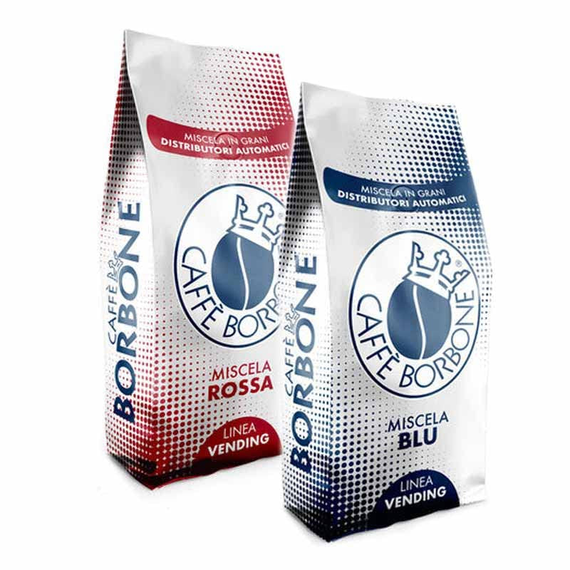 CAFFÈ BORBONE Koffiebonen Mix ROOD en BLAUW 500 g x 2