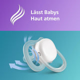 Philips AVENT ultra air Fopspenen - Lichte en ademende fopspenen voor baby's van 0-6 maanden, BPA-vrij, met draagtas als sterilisator, 2-pack, model SCF085/24