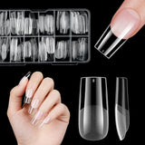 Korte kunstnagels Ballerina 120 stuks lijm op 12 maten Korte kunstnagels Zachte gel Volledige dekking nageltips voor korte gelnagels S