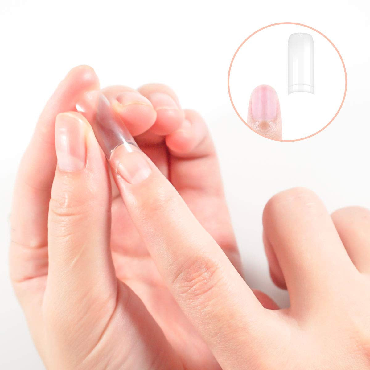Kunstnagels 500 stuks natuurlijke kleur kunstmatige kunstnagels 10 maten DIY acryl met doos nagelborstel nagelriemschuiver nagelvijl