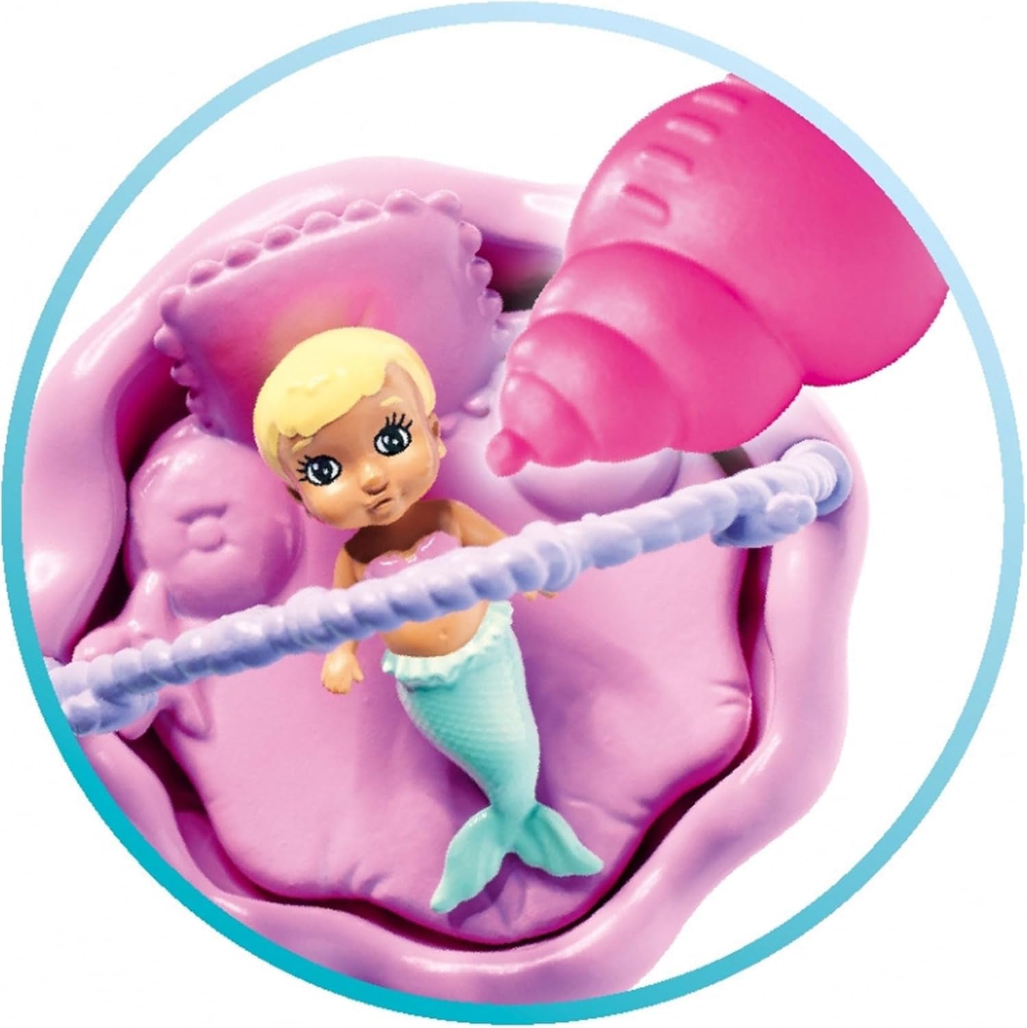 Simba 105733524 - Steffi Love Mermaid Family, zwangere zeemeerminpop met Kevin als zeemeermin, met babybedje, 29 cm aankleedpoppen, speelpoppen, voor poppen vanaf 3 jaar oud Naty Shop
