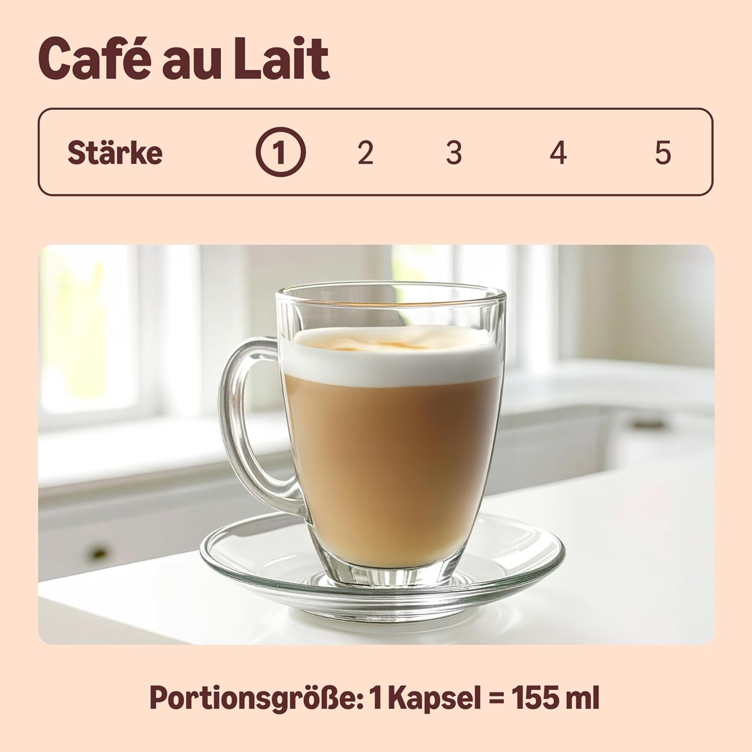 door Amazon Cafe au Lait Dolce Gusto compatibel Kaffeekapseln, 48 Kapseln (3 Packungen mit je 16 Stück)