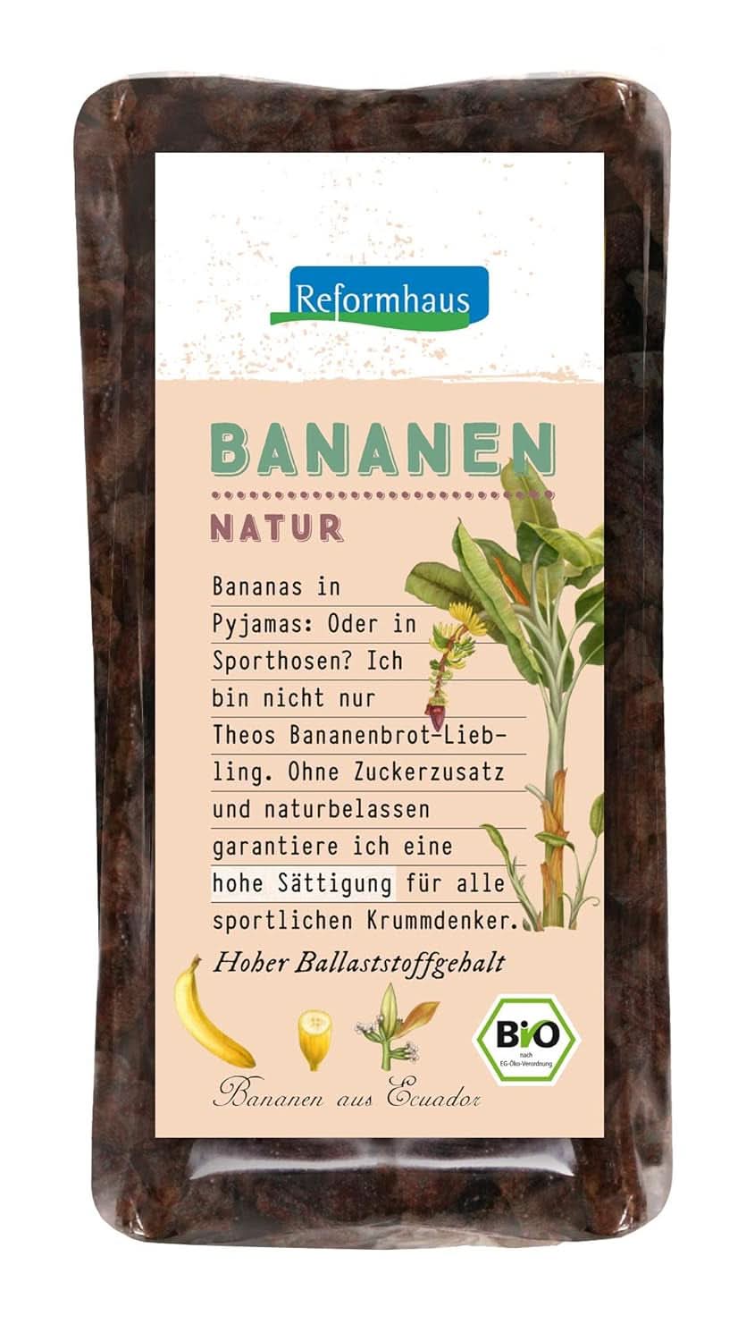 Bananen in biologische verpakking, 250 gram Naty Shop gedroogde producten