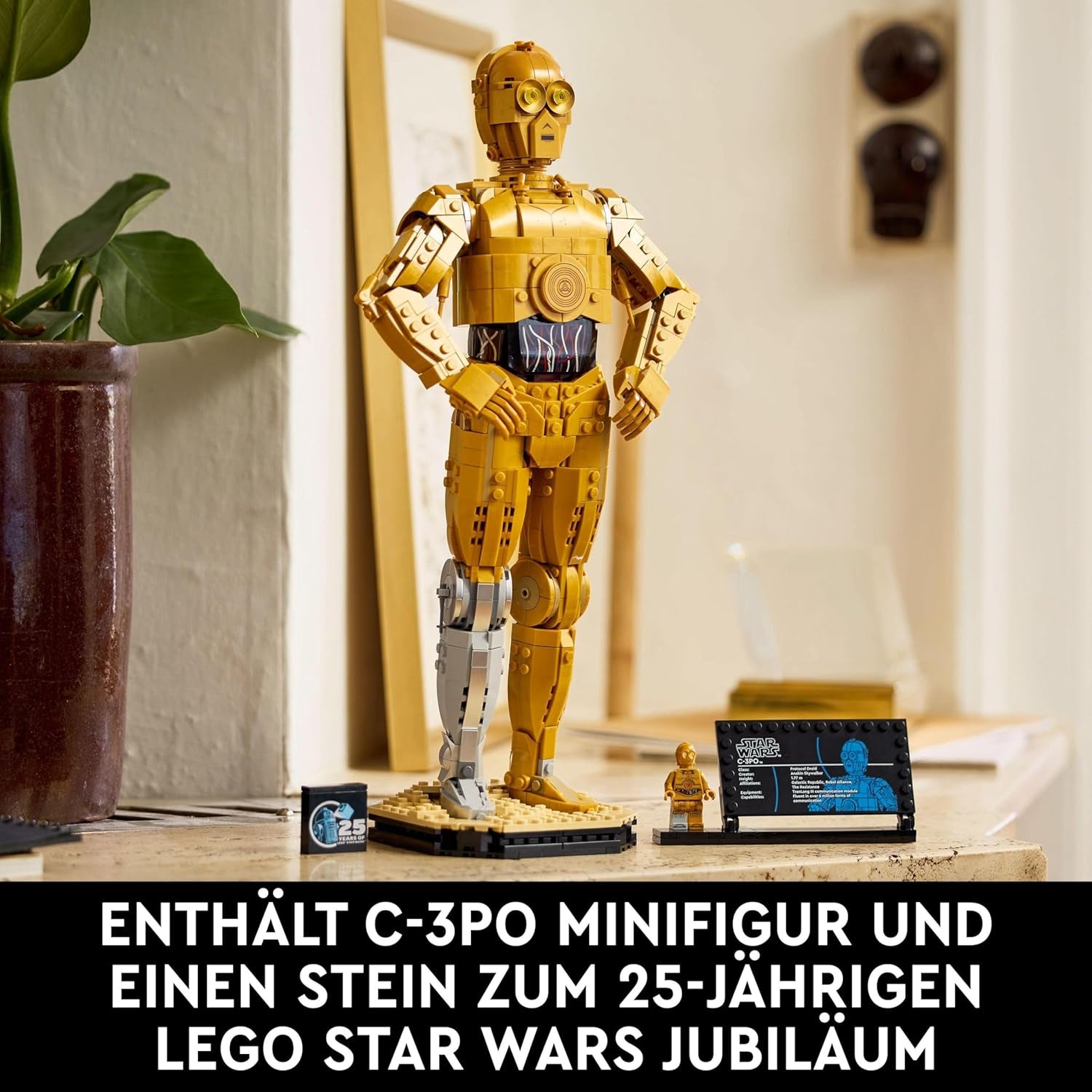 LEGO Star Wars C-3PO B, bouwbare Droid, model om te verzamelen, bouwen en tentoon te stellen, nostalgisch cadeau-idee voor volwassenen en fans, verzamelstuk, fantasiespeelset 75398 Bouwsets Besuche in LEGO-Store