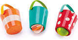 Hape Kleurrijke emmerset | Driedelig waterrad-badspeelgoed voor peuters, veelkleurig Bebe Naty Shop Toys Standaardtitel