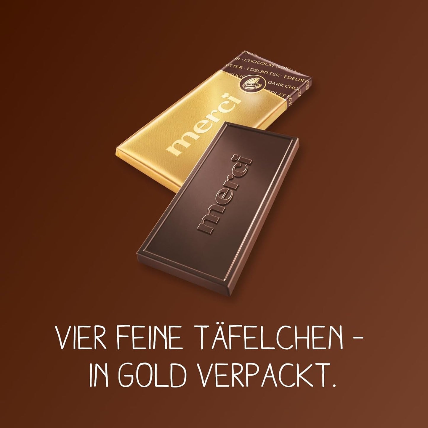 Repen pure chocolade 72% – 5 x 100 g – De fijnste vierkantjes pure chocolade – Chocolade verpakt in goudfolie