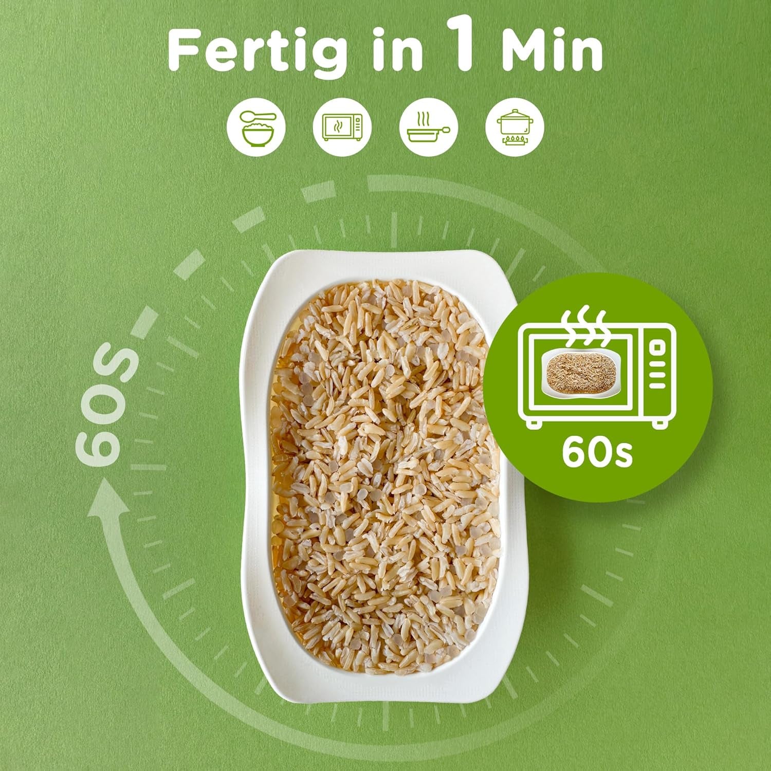 Elf-Family Konjak Reis Thai Brauner Shirataki Bowl -[Diätbox voor 1 Wo.] - Instant Jasmin Reis - Fertiggerichte voor Mikrowelle - Natürlich Superfoods Mikronährstoffe - Vegan/Low Carb/Fettfrei- 6er Box