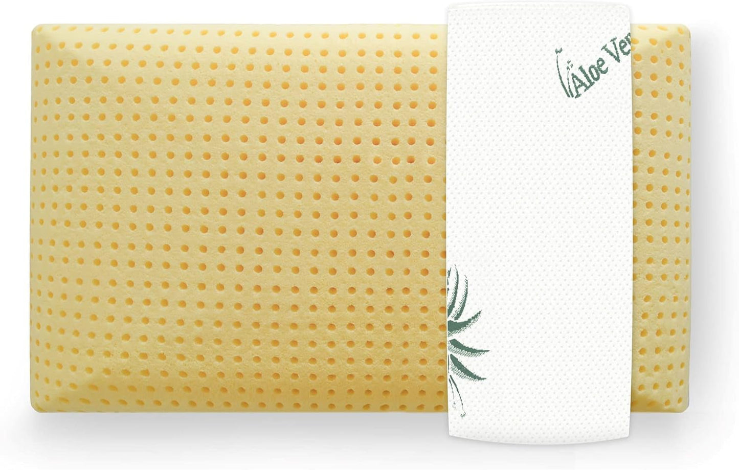 Mister Sandman Ergonomisch kussen 40X80, nekkussen met Aloë Vera kussensloop, Visco kussen Perfect voor buikslapers, rugslapers en zijslapers, kussen van traagschuim Cervicale orthopedische kussens Naty Shop