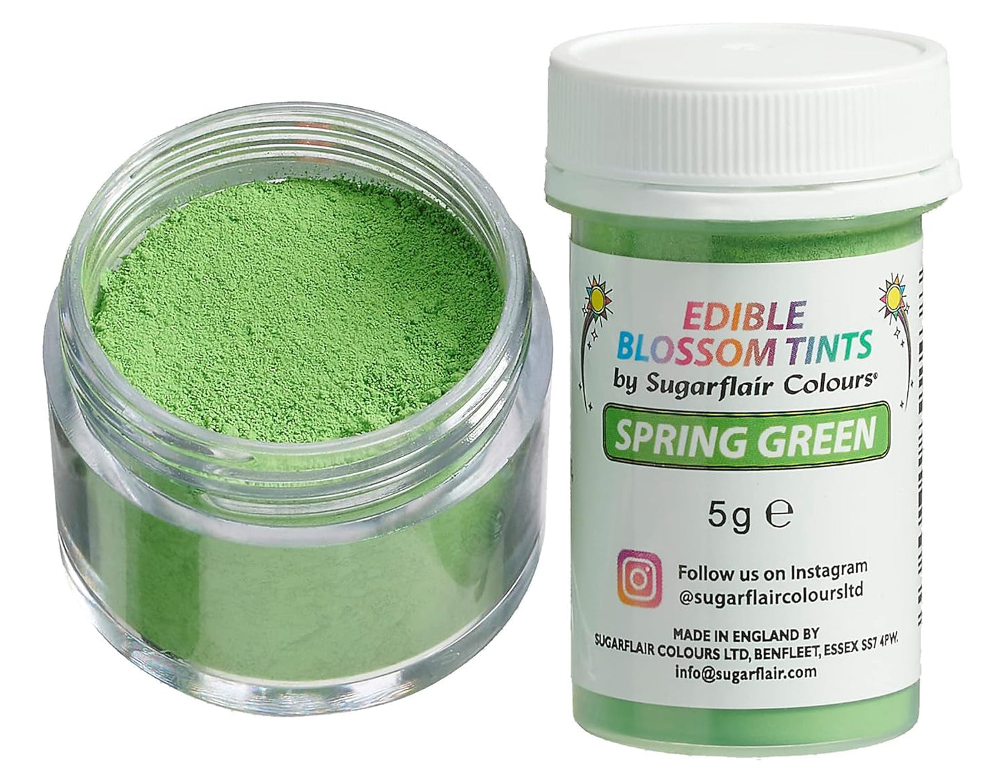Sugarflair Blossom Tint Dust Spring Green Food Coloring Powder - Kleurstofpoeder voor taartdecoraties, fondant, glazuur, chocolade, botercrème, macarons en meer - 5G