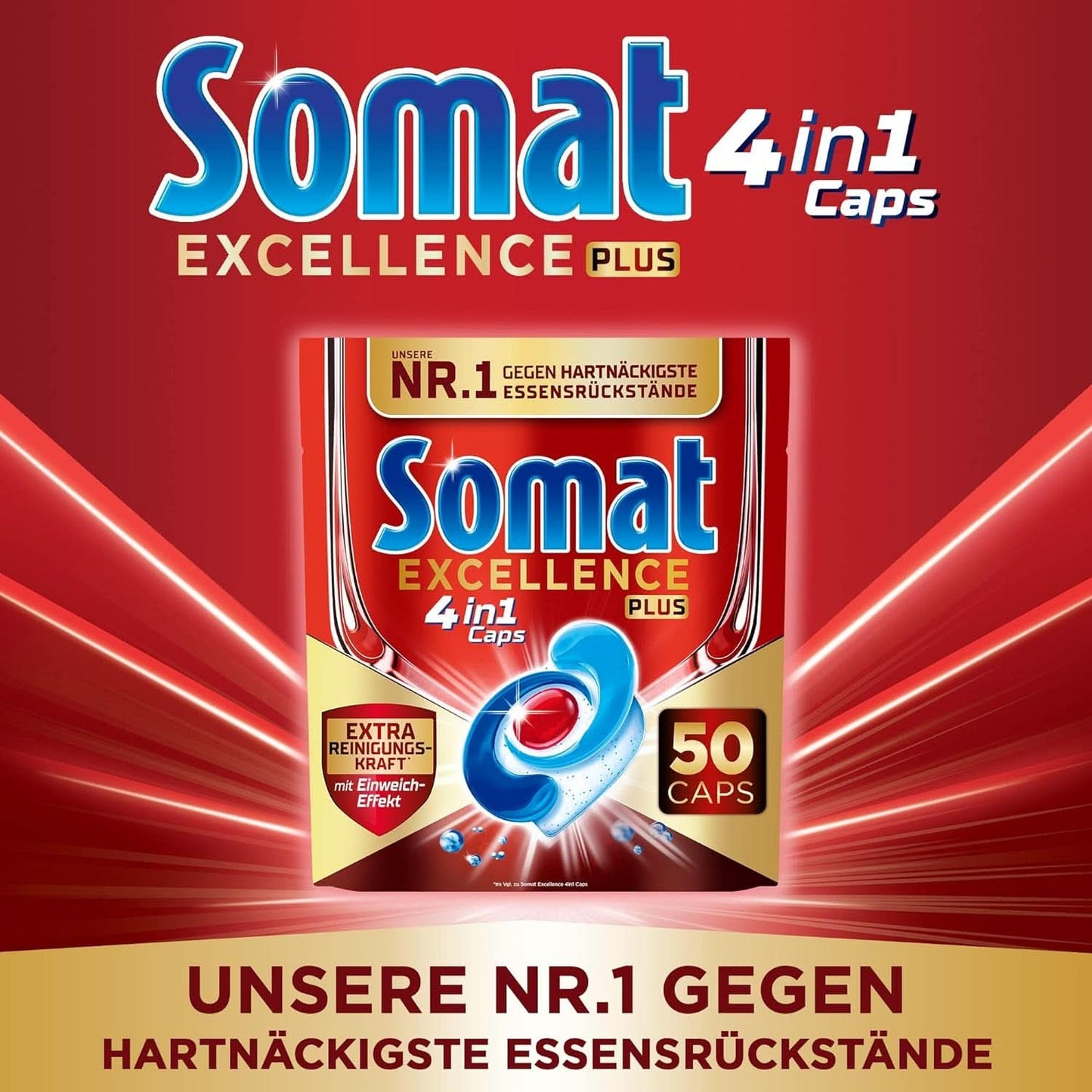 Somat Excellence plus 4In1 Caps (50 Caps), Naty Shop vaatwastabletten