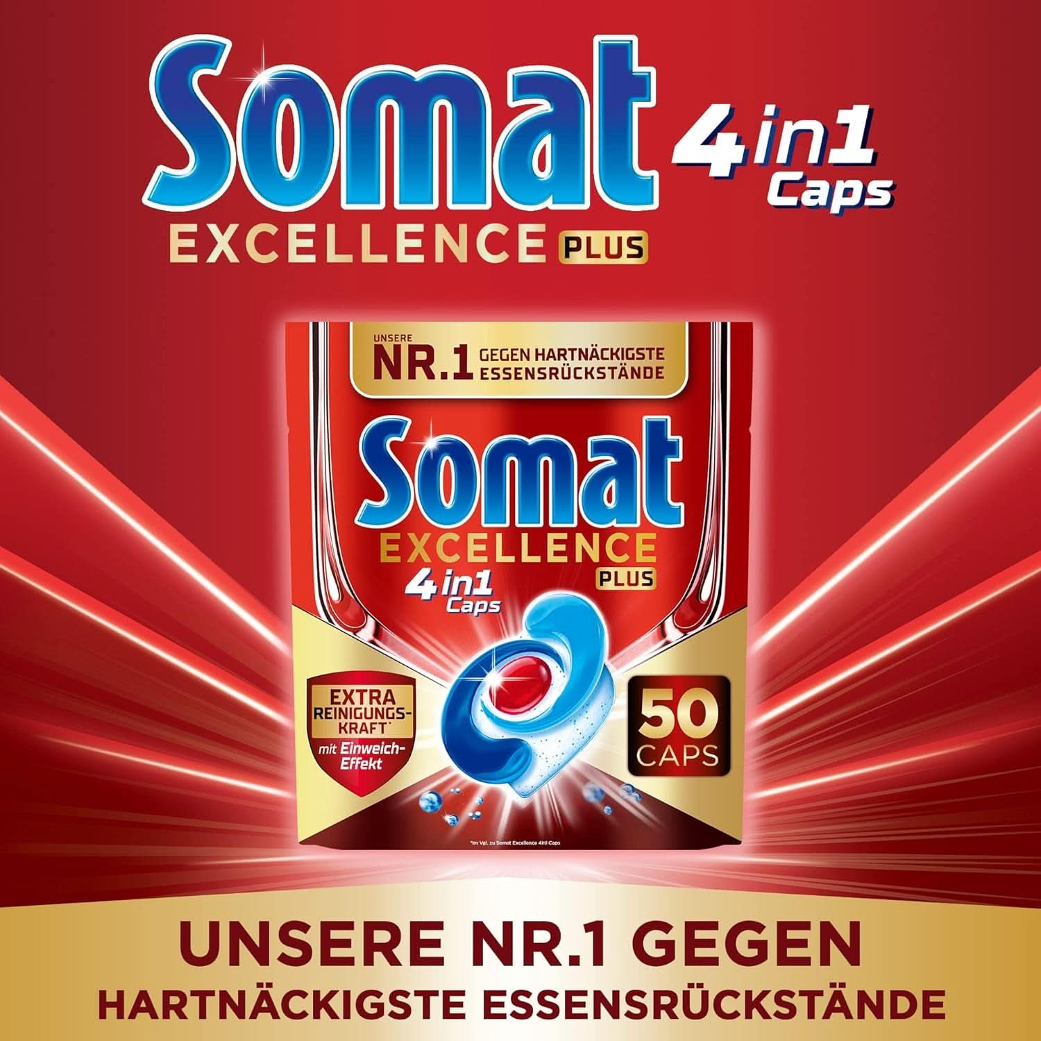 Somat Excellence plus 4In1 Caps (50 Caps), Naty Shop vaatwastabletten