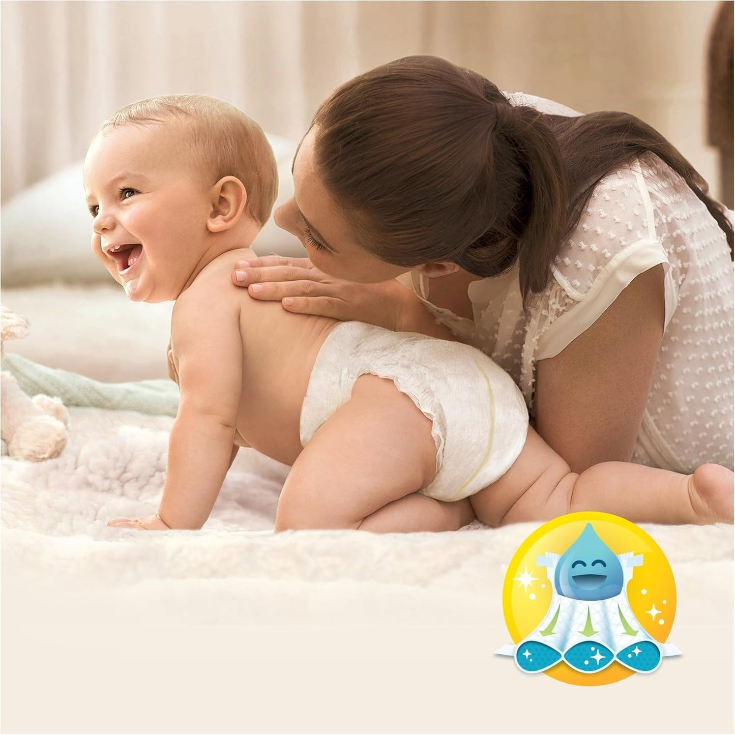Pampers Premium Protection luiers voor nieuwe baby's, Jumbo-verpakking, maat 1, 72 stuks
