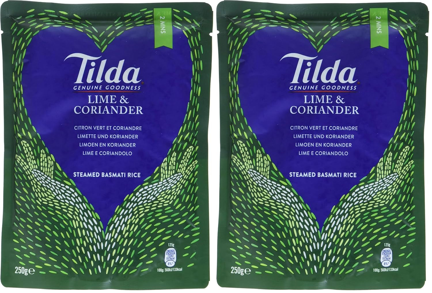TILDA Gestoomde Basmatirijst met Limoen en Koriander voor de Magnetron, 250g