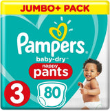 Pampers Baby-Dry luiers, maat 8, 43 luiers, vanaf 19 kg, Jumbo+ pak
