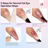 SAVILAND 4X Hochfester Cat Eye Magnet Für Nagel: 3-in-1 Nagelmagneet Rund Lange Streifenperle N35 Neodym Ultra Strong Magnet Für Nagellack Präzise 3S Formung Cat Eye Gel Nagellack Magnet Magnetstift