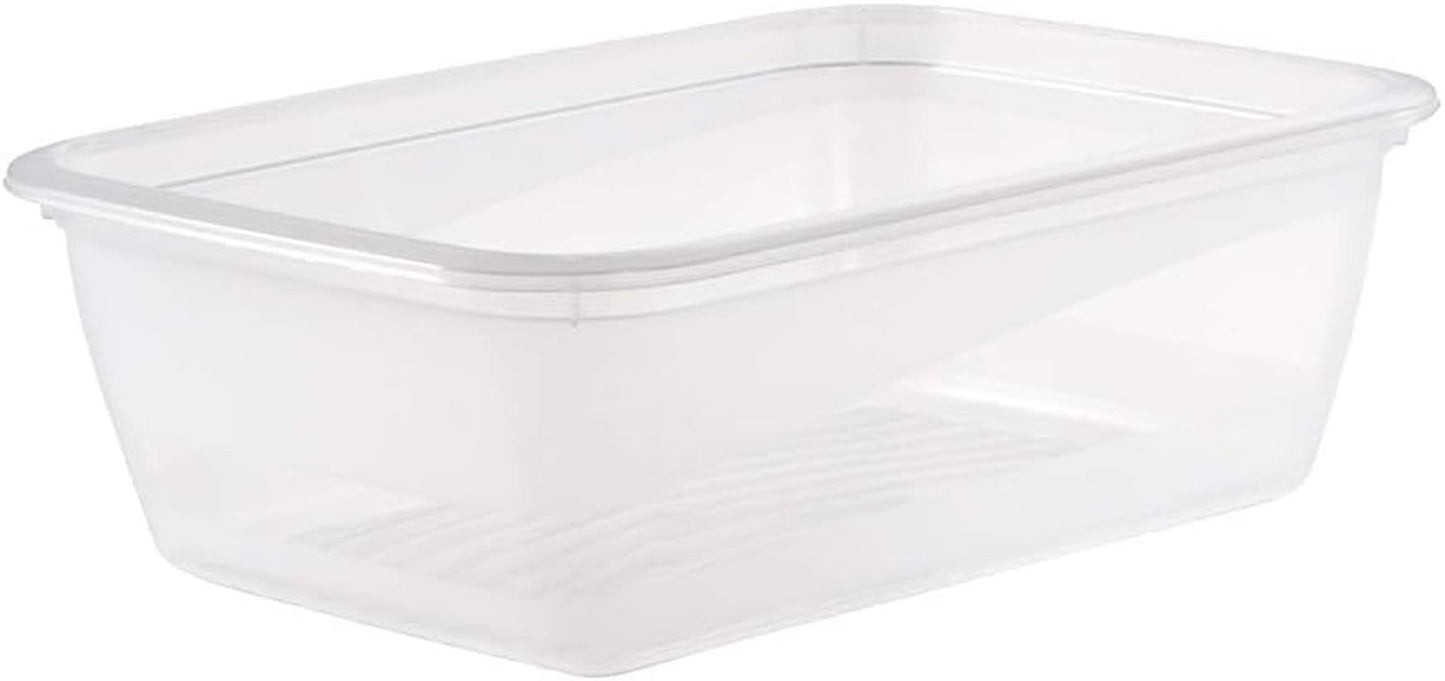 Kekeeper set van 3 voedselbewaarpotten, 3 x 1,25 l, 20,5 x 15,5 x 6,5 cm, Fredo Fresh, transparant blauw Voedselbewaardozen Naty Shop