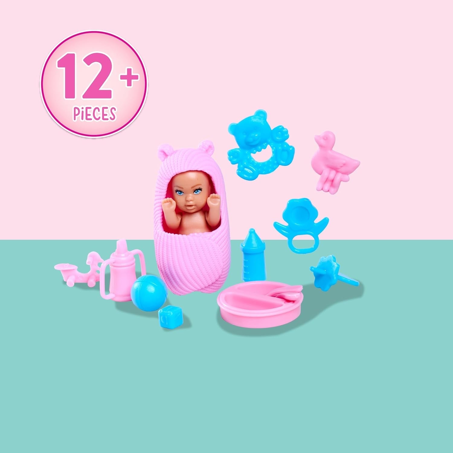 Simba Steffi Love Welcome Baby 29 cm zwangere Steffi 12-pack rollenspelaccessoires modepop met babypop van 4 cm speelgoed voor leeftijden vanaf 3 jaar