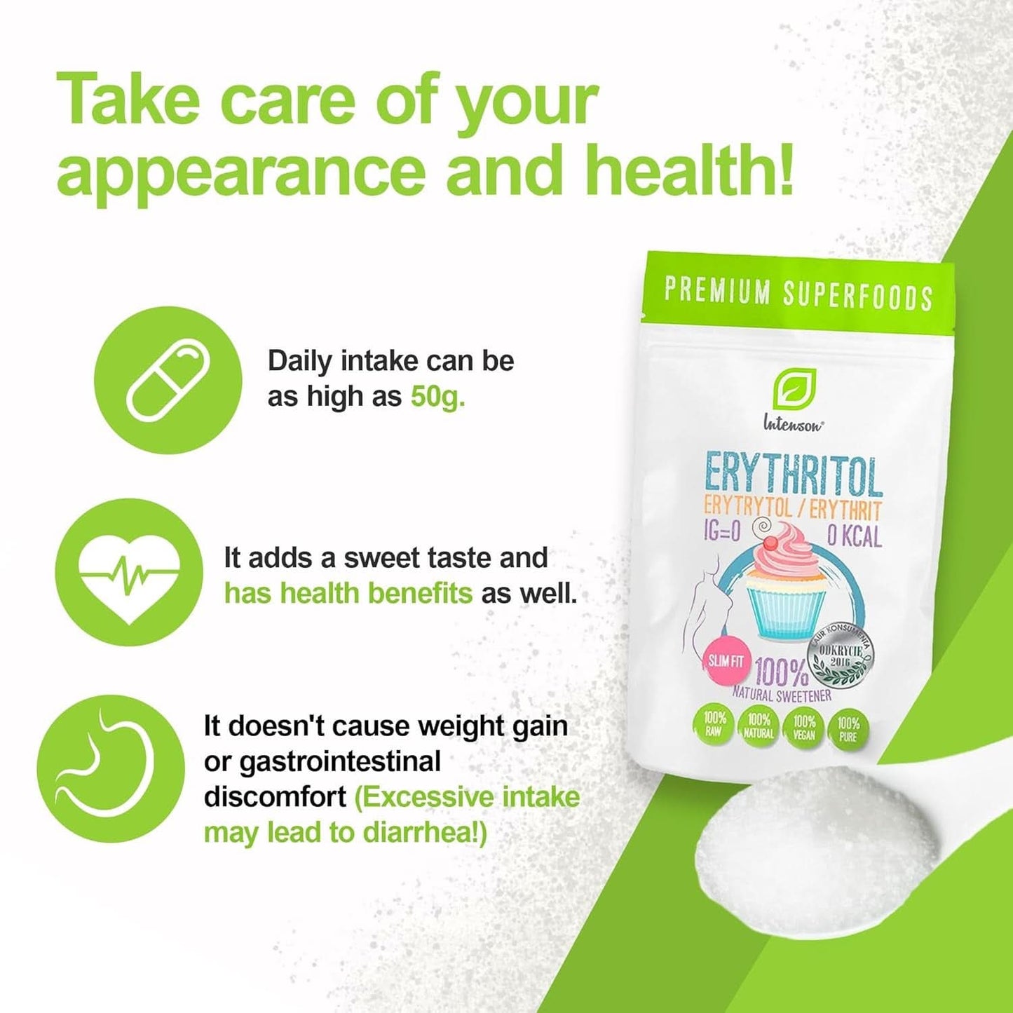 Erythritol - Natuurlijk suikeralternatief, 2 Kg Zoetstoffen Naty Shop