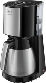 Melitta Enjoy Top Therm - Espressomachine met filter en thermische karaf in roestvrij staal, voor maximaal 10 koppen koffie, zwart/roestvrij staal