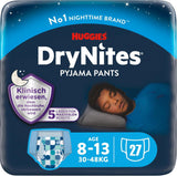 Huggies DryNites superabsorberende nachtluiers voor jongens van 8-13 jaar (30-48kg) 27 stuks (3 x 9 stuks) Pantyluiers