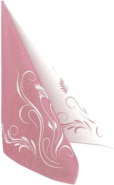 Appartina Elegantia 40X40 Cm Stofachtige Airlaid Servetten, Hoge Kwaliteit Bruiloft Servet, Stofachtige Bruiloft Servetten Wegwerp Servetten voor Verschillende Gelegenheden (Oud Roze)