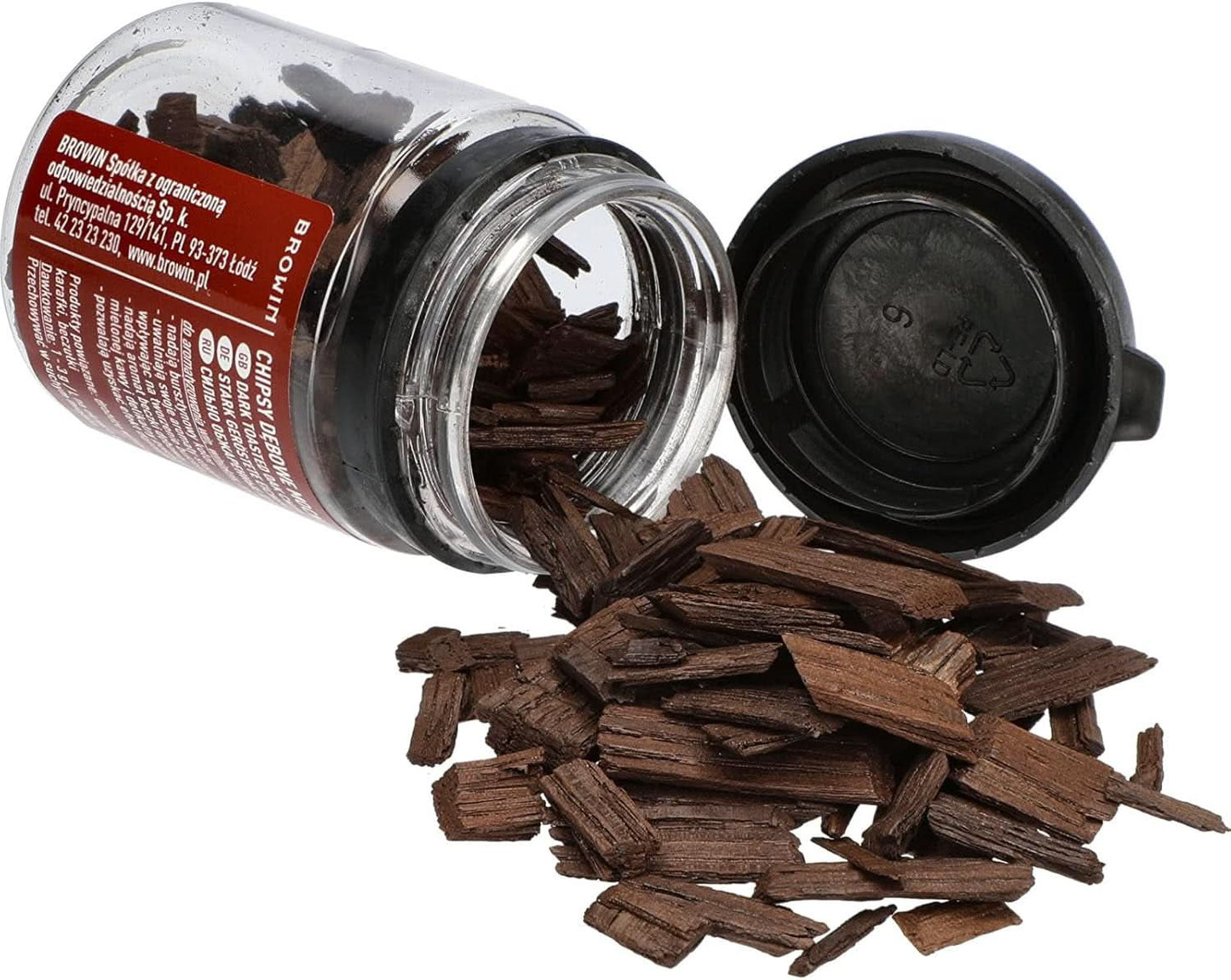 Browin Strong Roasted Oak Chips 20g - vlokken, fijne eikenhouten stokjes voor het op smaak brengen van alcohol, bruin Aroma's Naty Shop