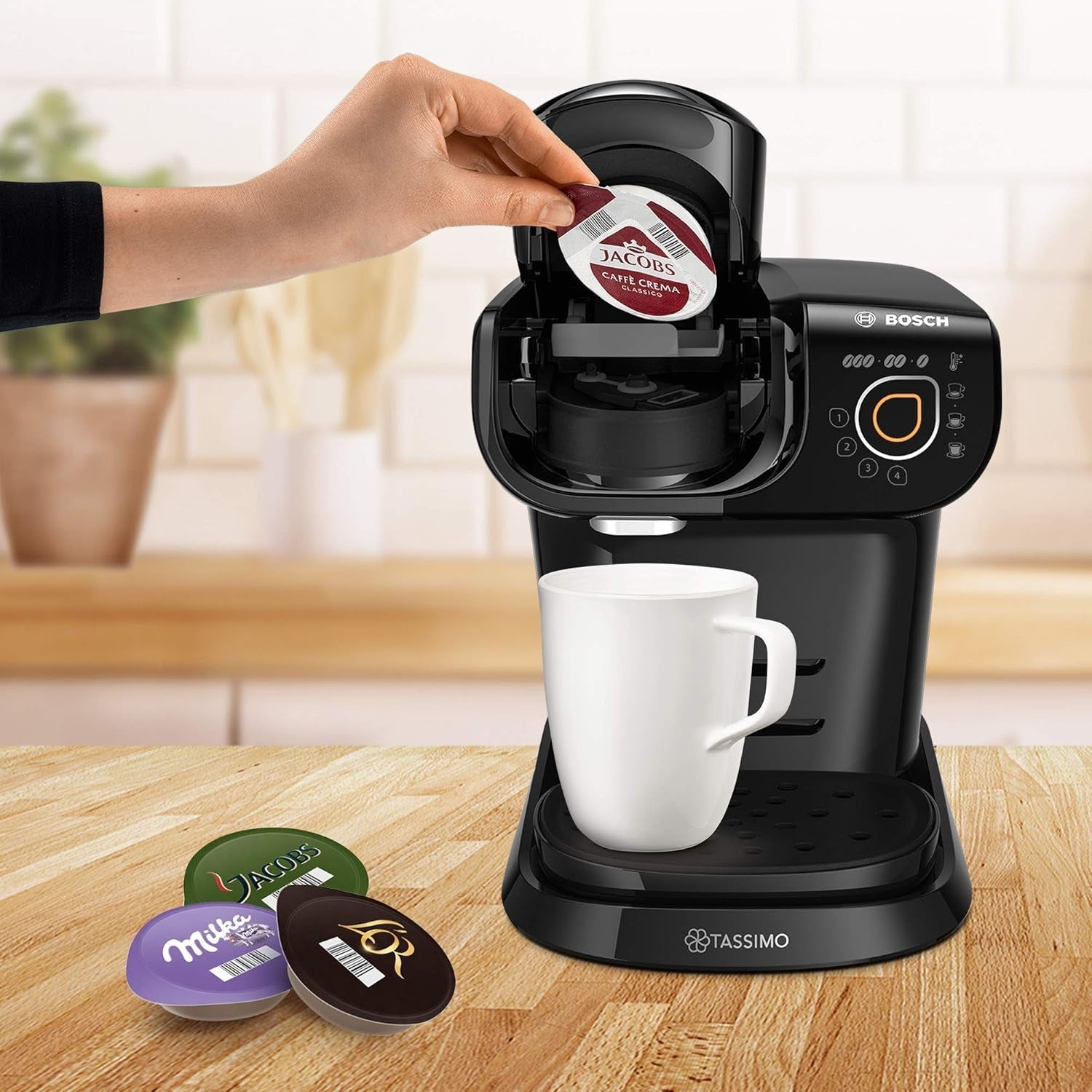 Tassimo My Way espressomachine met 2 capsules TAS6502 met waterfilter, 70+ drankjes, drankaanpassing, koffievariëteit, eenvoudig brouwen, 1500 W, zwart
