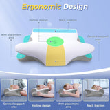 SAHEYER Nekkussen 2 in 1 Ergonomisch neksteunkussen en nekrolkussen Orthopedisch kussen voor zijslapers Memory Foam kussen voor zijslapers Rug- en buikorthopedische nekkussens Naty Shop