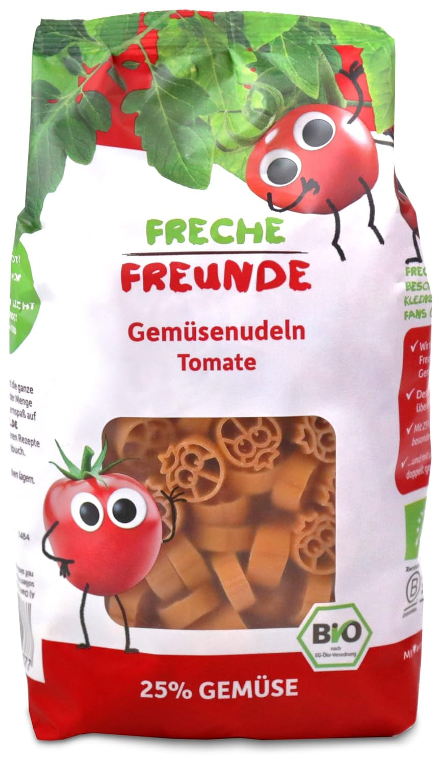 Freche Freunde Biologische Groentennoedels 'Wortel' 25% Plantaardig Inhoud Veganistisch 6 Pack (6 x 300g)