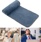 Nekkussen voor fauteuil, pluche verstelbaar kussen, nekrol, antislip fleece, bank, nekkussen voor op reis, thuis, ligstoel, bank, fauteuil (donkergrijs)