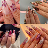 50 stuks 3D bloem nagelbedels, 3D gel nail art, nagelbedels, kleurrijke zomersieraden, doe-het-zelf nagelaccessoires, reliëf hibiscusbloemkristallen, gradiënt nagelkunst voor vrouwen