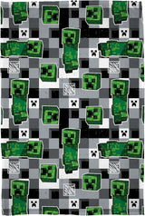 Character World Minecraft officiële fleecedeken | Krabbelontwerp Omkeerbaar 2 zijden, superzachte, warme deken Bedden en dekens Besuche den Character World-Store Meerkleurig 150 X 100