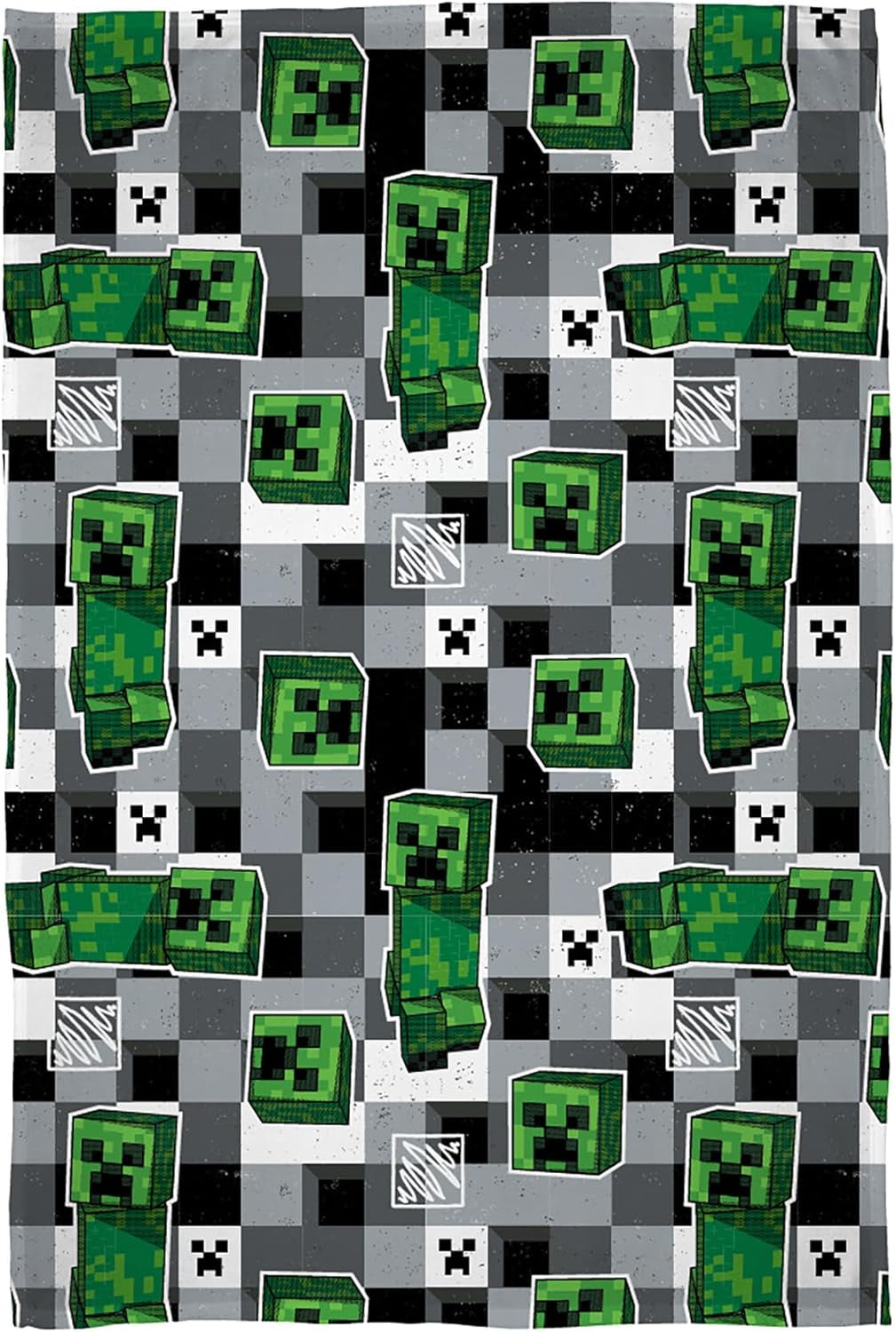 Character World Minecraft officiële fleecedeken | Krabbelontwerp Omkeerbaar 2 zijden, superzachte, warme deken Bedden en dekens Besuche den Character World-Store Meerkleurig 150 X 100
