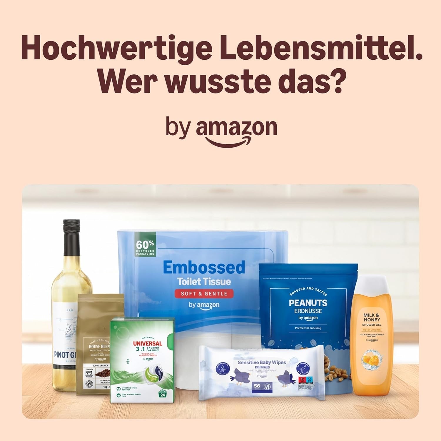 by Amazon Espresso Crema Röstkaffee Ganze Bohnen, 1 kg (2 verpakkingen van 500 g), Rainforest Alliance-Zertifizierung