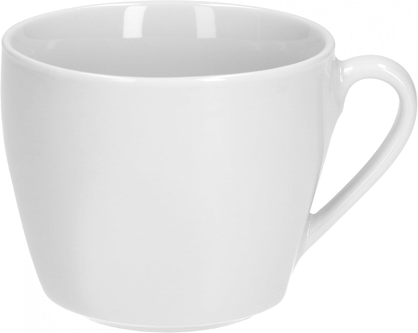 Van Well Lilli Koffieservies voor 12, 36-delige vierkante witte porseleinen serviesset met gebogen randen voor een perfect gerangschikte salontafel - Vaatwasmachinebestendig
