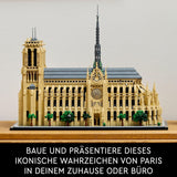 LEGO Architecture Notre-Dame de Paris, verzamelobject voor volwassenen, Frankrijk-souvenir, cadeau voor vrouwen, mannen, globetrotters en alle liefhebbers van geschiedenis, architectonisch model 21061 Bouwsets Besuche in LEGO-Store