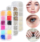 Harz Strasssteine ​​4200 Stuks Strass Kristalle 1Mm-5Mm Gemischte Kinder Bastelsachen Kit Mit Strass Mit Picking Pinzette en Stift Für DIY Nägel Kleidung Kunsthandwerk Gemischt Becher Party (A)