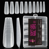 504 stuks ballerina medium gelnageltypes: gelnageltips PMMA kunstnagels nagelverlengingen kunstnagels 12 maten