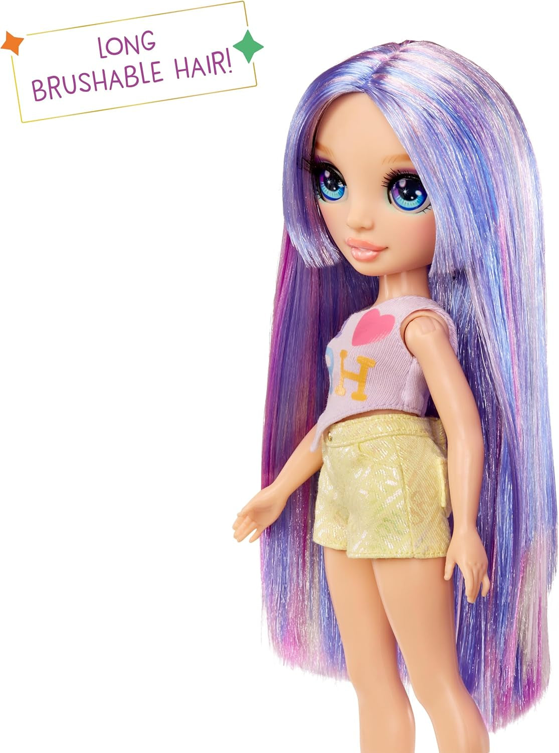 Rainbow High My Fashion Style Pop - Paars - 28 cm Paarse modepop met aantrekkelijke outfit en stijlvolle tas, om te spelen, poseren, verzamelen, voor kinderen van 4-12 jaar