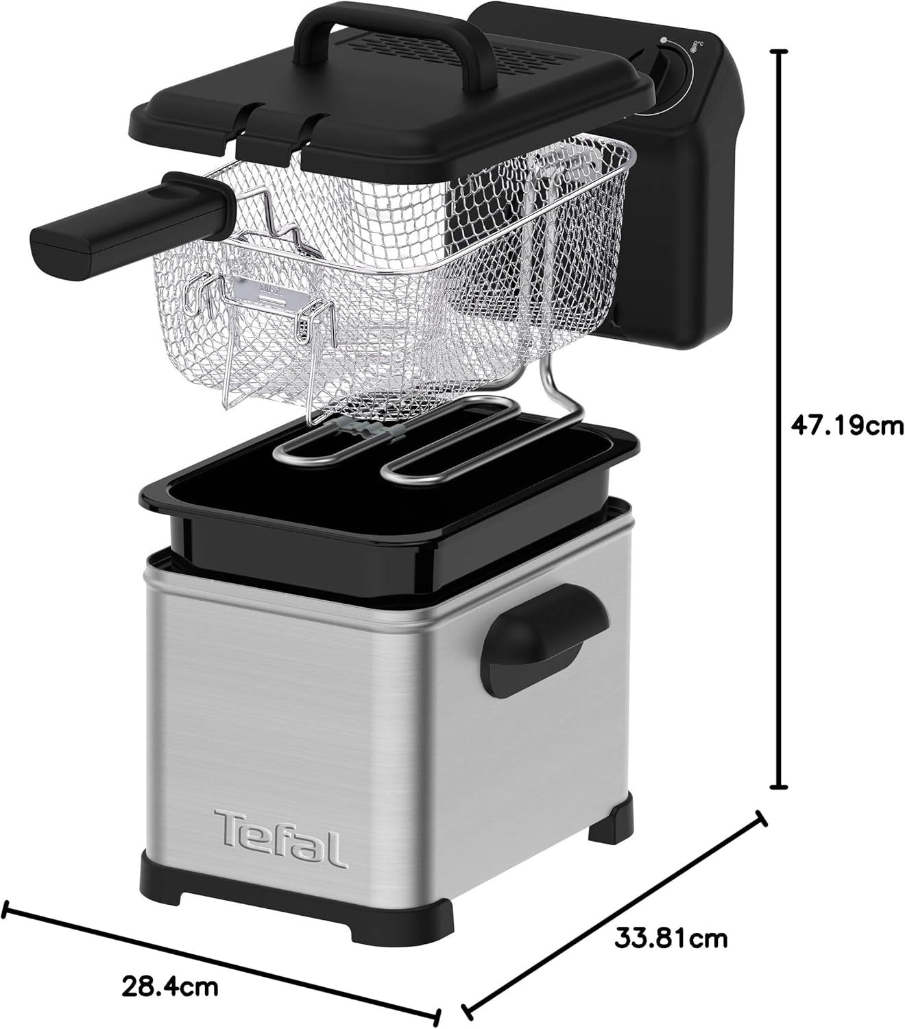 Tefal Family Pro Access 4.0L, 3000 Watt, semi-professioneel, met olie, afneembare olietank, koelzonetechnologie Apparaten Naty Shop