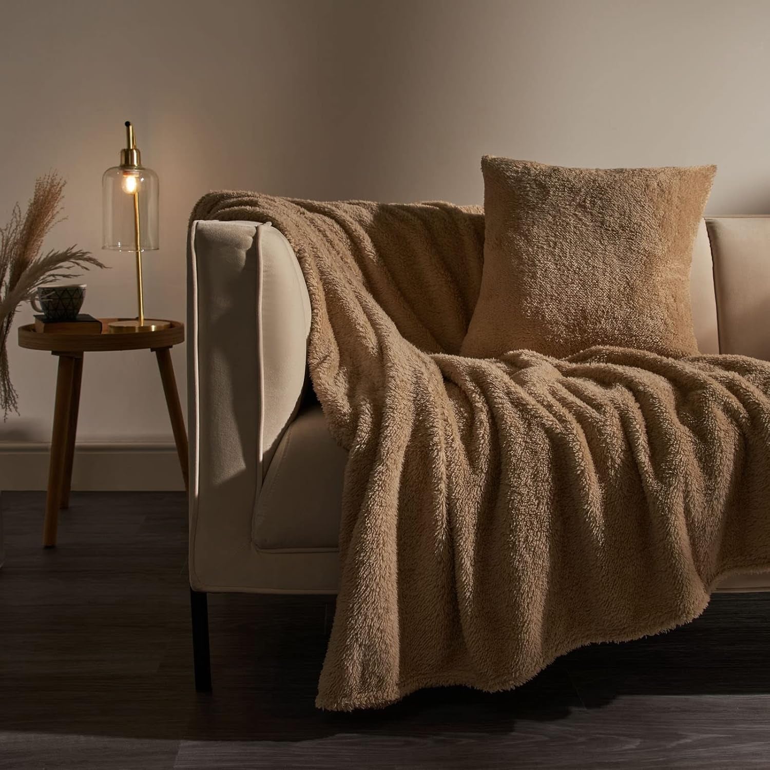 Brentford's Teddy Fleece Deken Grote Beddeken Pluche Superzachte Warme Bank Bedsprei Zwart - 150 X 200 Cm Bedden en Dekens Besuche den Brentfords-Store Latté 125 X 150 Cm