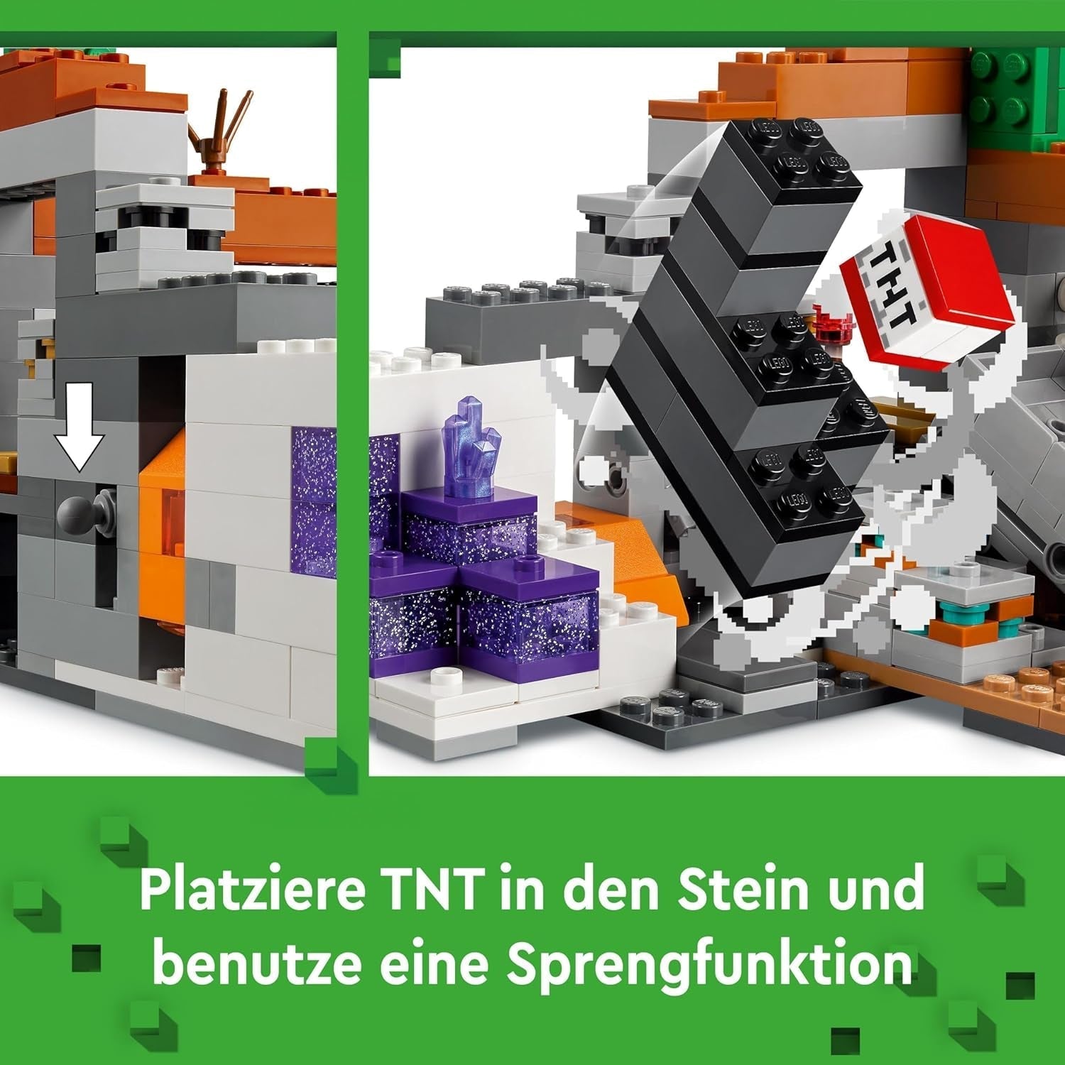 LEGO Minecraft Badlands Mijn Videogame Mijnbouwspeelgoedset voor jongens en meisjes vanaf 8 jaar Leuke bouwstenen Avontuurset Verjaardagscadeau 21263 Bouwsets Bekijk de LEGO-Store