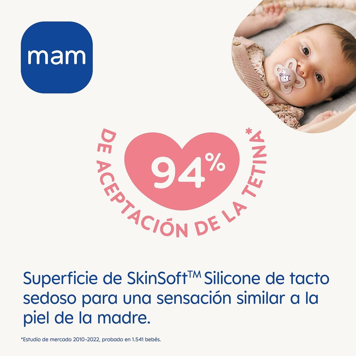 MAM speen vanaf 6 maanden met symmetrische speen, plat en flexibel, zachte siliconen, gemakkelijk in gebruik, met zelfsteriliserende doos, Origineel, Lichtblauw, 2 stuks