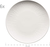 MÄSER 931461 Dalia Servies voor 6 personen van hoogwaardig hotelporselein, wit, 12-delige bordenset in vintage design, duurzaam porselein