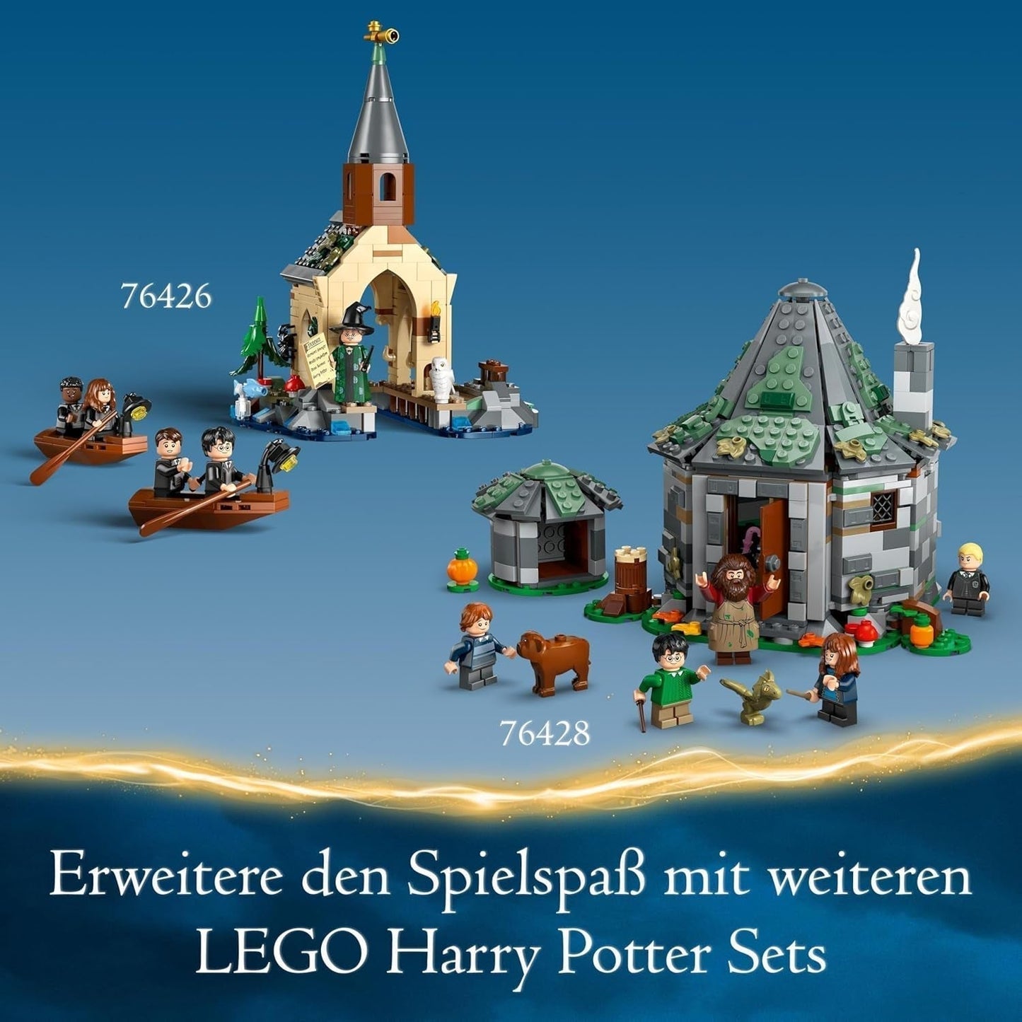 LEGO Harry Potter Hagrid's hut: een onverwacht bezoekset met 5 minifiguren en 2 dierenfiguren, cadeau voor dames en heren, magisch avonturenspeelgoed, fantasieset 76428 Bouwsets Beuche in LEGO-Store